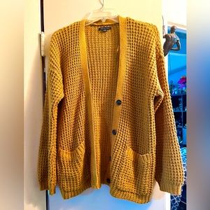 American Eagle Mustard Cardigan